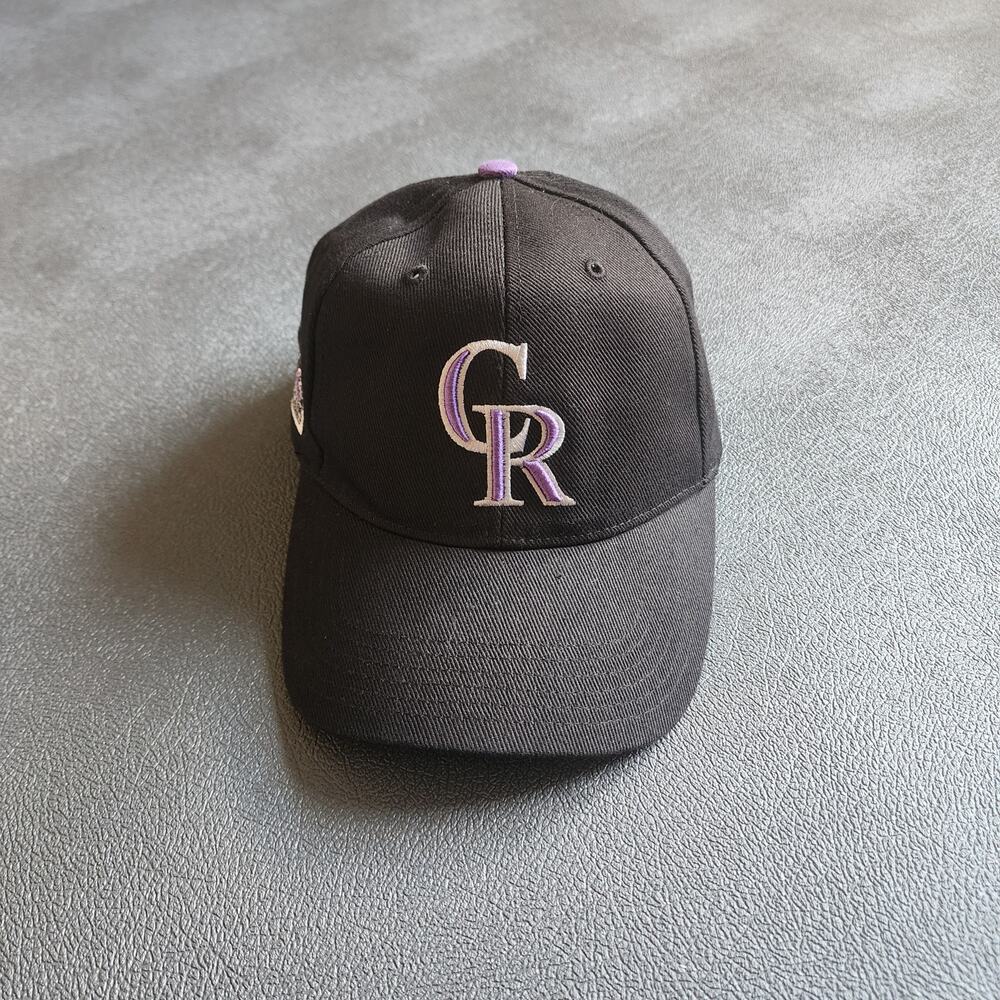 Vintage 90's Colorado Rockies MLB Black Cotton Hat OSFM